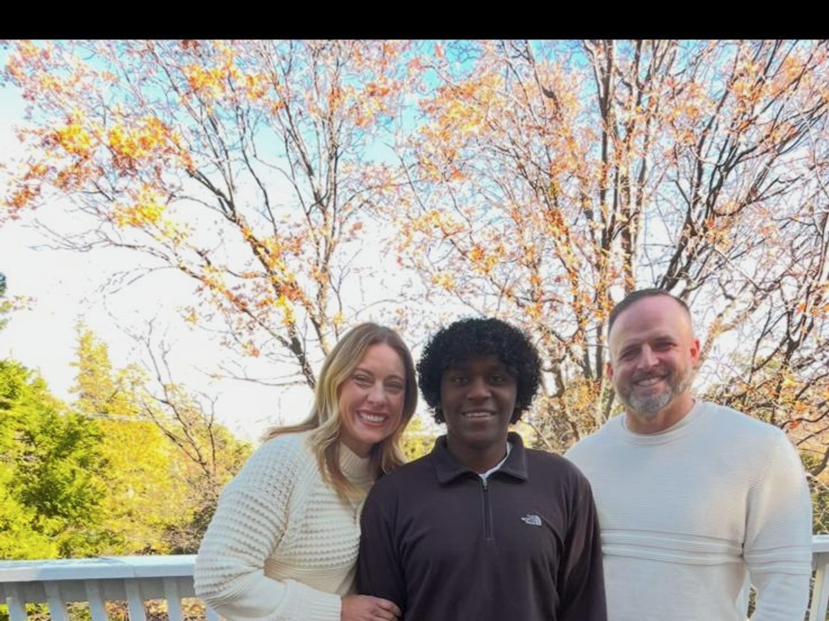 Andrew Boganwright with his family on an autumn afternoon